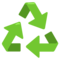 Recycling Symbol emoji on Messenger